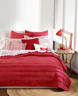 Bar III Bedding, Solid Coral Ruffled Coverlet Collection
