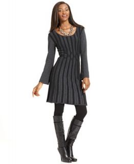 Style&co. Petite Sweater, Long Sleeve Ribbed Sweater Dress