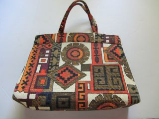 Vintage Margaret Smith Designer Handbag Gardiner Maine Fabric Purse