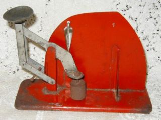 Vintage Red Jiffy Way Egg Scale Farm Poultry Weighing Scale