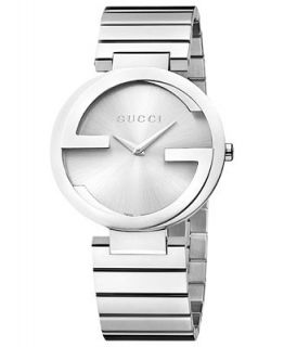Gucci Watch, Womens Swiss Interlocking Stainless Steel Bracelet 37mm