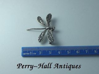 Charming Versatile Silver Dragonfly Brooch Pendant Marked 925