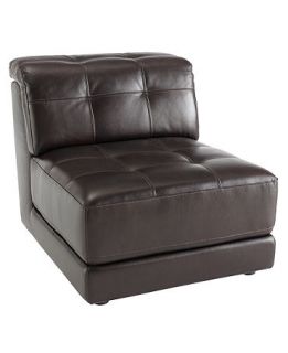 Stacey Leather Chair, Armless 31W x 39D x 31H   furniture