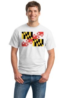 MARYLAND STATE FLAG TEEAdult Unisex T shirt. Baltimore, Ravens