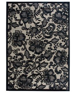 Nourison Area Rug, East Hampton Gothic Lace Pewter 53 x 75   Rugs