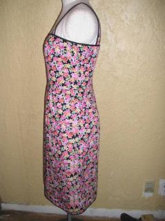 Renee Dumarr New York Fitted Pin Up Floral Cotton Cocktail Sheath