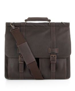 Kenneth Cole Reaction Briefcase, Columbian Leather Dowl Rod Double