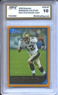 Marques Colston 2006 Upper Deck MGS 10 Rookie Debut