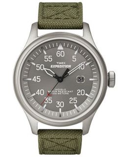 Timex Watch, Mens Expedition Military Green Nylon Strap 42mm T49875UM