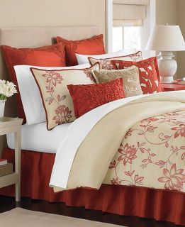 Martha Stewart Flowering Lotus Queen 9 Piece Comforter Bed in A Bag