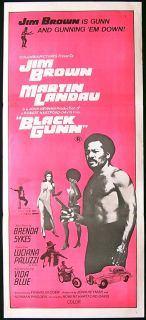 Black Gunn Jim Brown Martin Landau Original Poster