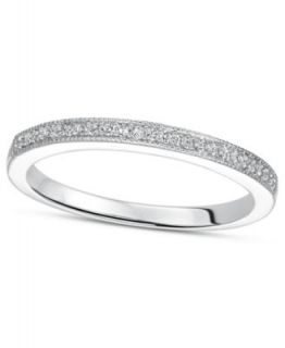Diamond Ring, Sterling Silver Diamond Wedding Band (1/8 ct. t.w