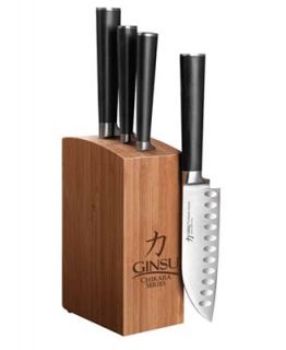 Ginsu Cutlery, Chikara Series 5 Piece Bamboo Block Set