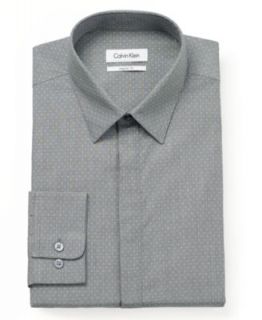 Calvin Klein Dress Shirt, Solid Long Sleeve Shirt   Mens Dress Shirts