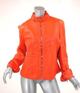Andrew Mark Orange Red Motorcycle Inspired Jacket EX Condition M L