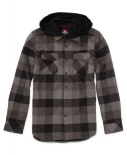 DC Shoes Shirt, Bidwell Hooded Flannel   Mens Casual Shirts