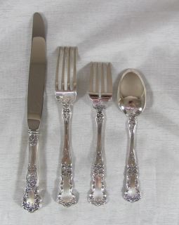 BUTTERCUP Sterling 4 pc Place Setting Lion Anchor G Mark No Monogram