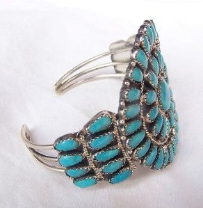 Gorgeous Navajo Larry Moses Begay Sterling Sleeping Beauty Turquoise