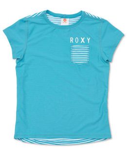 Roxy Kids Swim, Girls Stripe Rashguard Top   Kids Girls 7 16