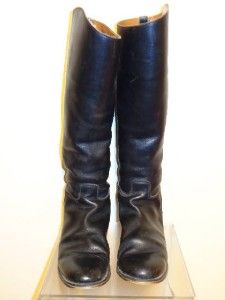 Marlborough Esquestrian Vintage Womens Black Leather Riding Boot Boots