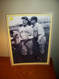 Babe Ruth Lou Gehrig New York YANKEES11 x 14 Laminated Photo