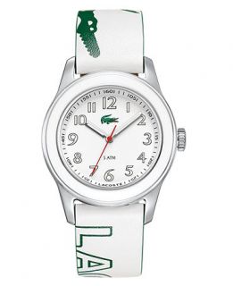 Lacoste Watch, Womens White Leather Strap 2000518   All Watches