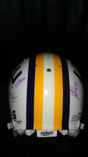 2012 LSU Tigers Team Signed Football Helmet Certificate Proof