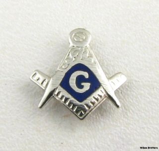 Masonic Vintage Square Compass Emblem Blue Lodge Member Lapel Pin