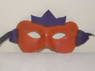 Childs Masquerade Costume Fancy Dress Leather Mask
