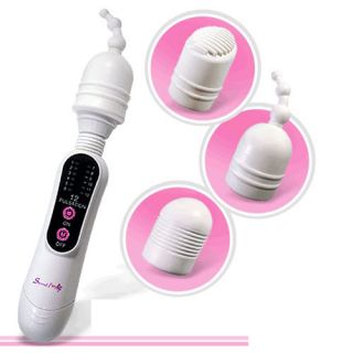 Wand Waterproof Vibrator Massagers Cordless 12 Functions with 3 Heads
