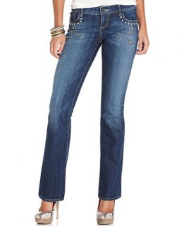 Kut from the Kloth Jeans, Kate Straight Leg Studded, Denim Wash