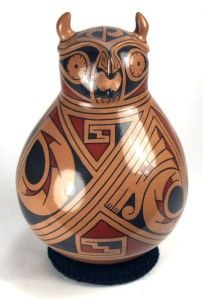 Mata Ortiz Pottery by Carlos Villalba Owl Effigy