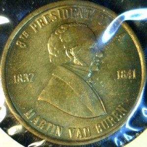 Martin Van Buren Mint Commemorative Bronze Medal Token Coin