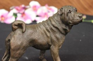 Vintage Bronze Mastiff Bulldog Pitbull Beautiful Statue Sculpture