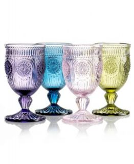 Godinger Drinkware, Set of 4 Modern Vintage Florentine Assorted Iced