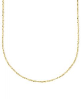 14k Gold Necklace, 16 20 Diamond Cut Box Chain   Necklaces   Jewelry