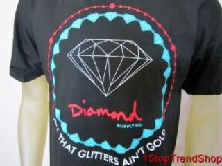 Diamond Supply Co Mens Black Shirt Sizes s M L XL All That Glitters