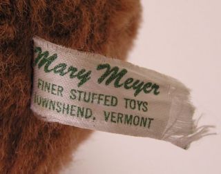Vintage Mary Meyer Brown Plush Bearded Carnival Puppy Dog Felt Pom Pom