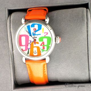 Michele CSX Grand Carousel Ladies Watch MWW03T000018 Orange Patent