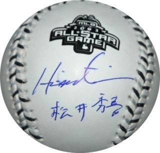 Hideki Matsui Autographed 2003 All Star Baseball Dual Signed Kanji