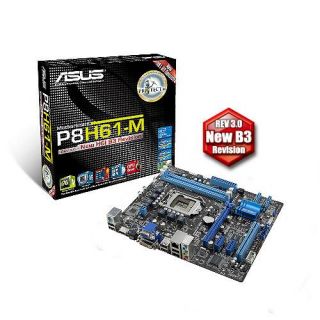 Asus MATX Motherboard P8H61 M Intel CPU B3 i5 i7 Socket LGA1155 DDR3
