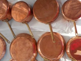 Mauviel Cuprinox STL Copper Cookware Pots Fry Pan Crepe Brass Handle