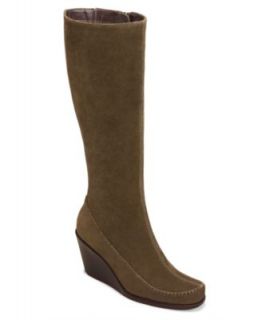 Calvin Klein Womens Shoes, Lucia Tall Wedge Boots   Shoes