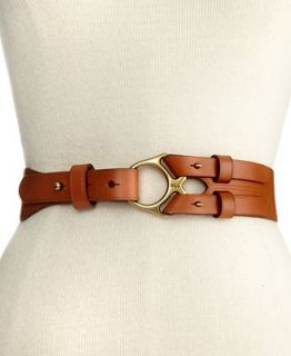 Lauren Ralph Lauren Belt, Vachetta Leather with Metal Ring