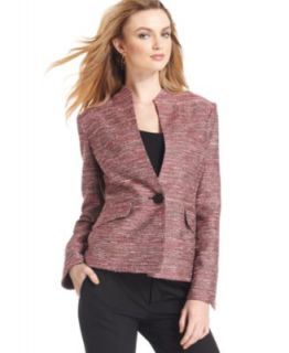 Kasper Jacket, Tweed Open Front Blazer   Womens Suits & Suit Separates