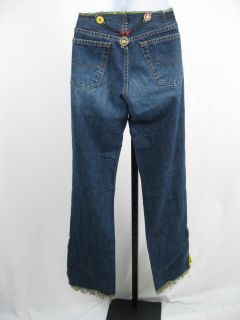 Mavi Painted Denim Kate Low Rise Boot Cut Jeans 27 34