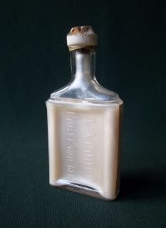 Bottle White Clover Cream for Burns Original Paper Label