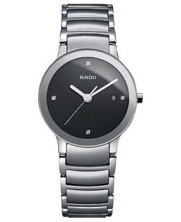 Rado Watch, Womens Swiss Centrix Diamond Accent Stainless Steel