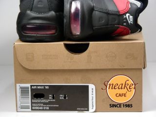 Nike Air Max 95 Black White Varsity Red SZ9 $145
