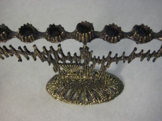 THIS IS A RARE OLD VINTAGE WEINBERG ISRAEL BRASS MENORAH.